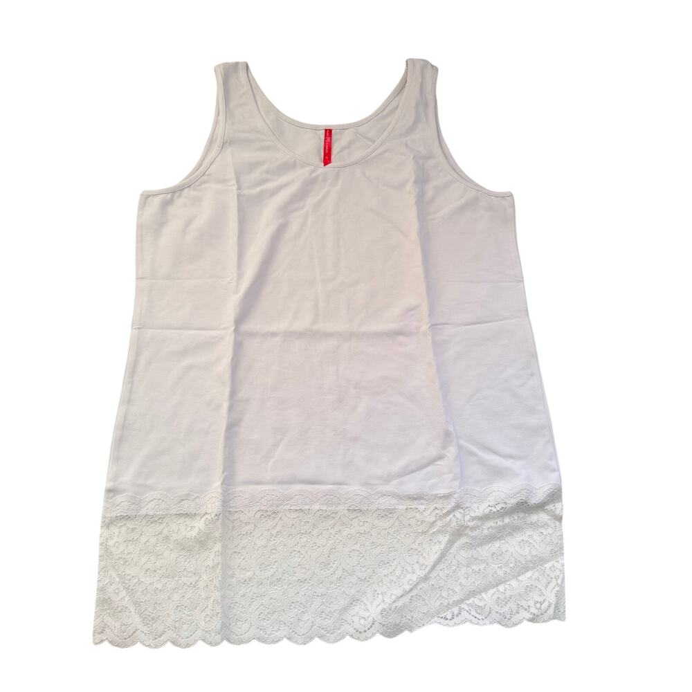 New Ruby & Ribbon Cotton Spandex Lace Extender Tank Top